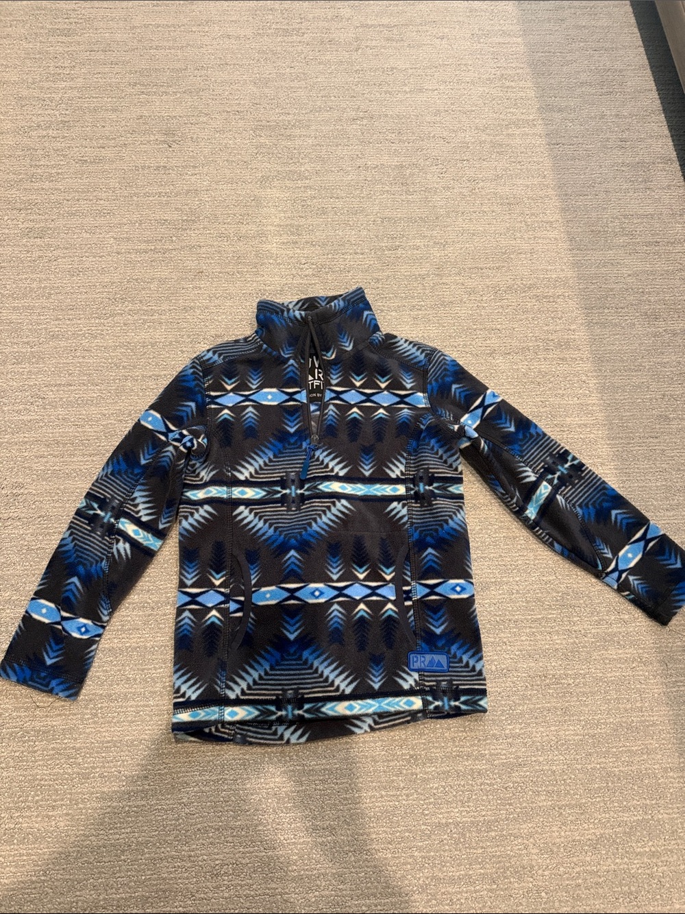 Powder River Outfitters Aztec print boy’s fleece quarter zip